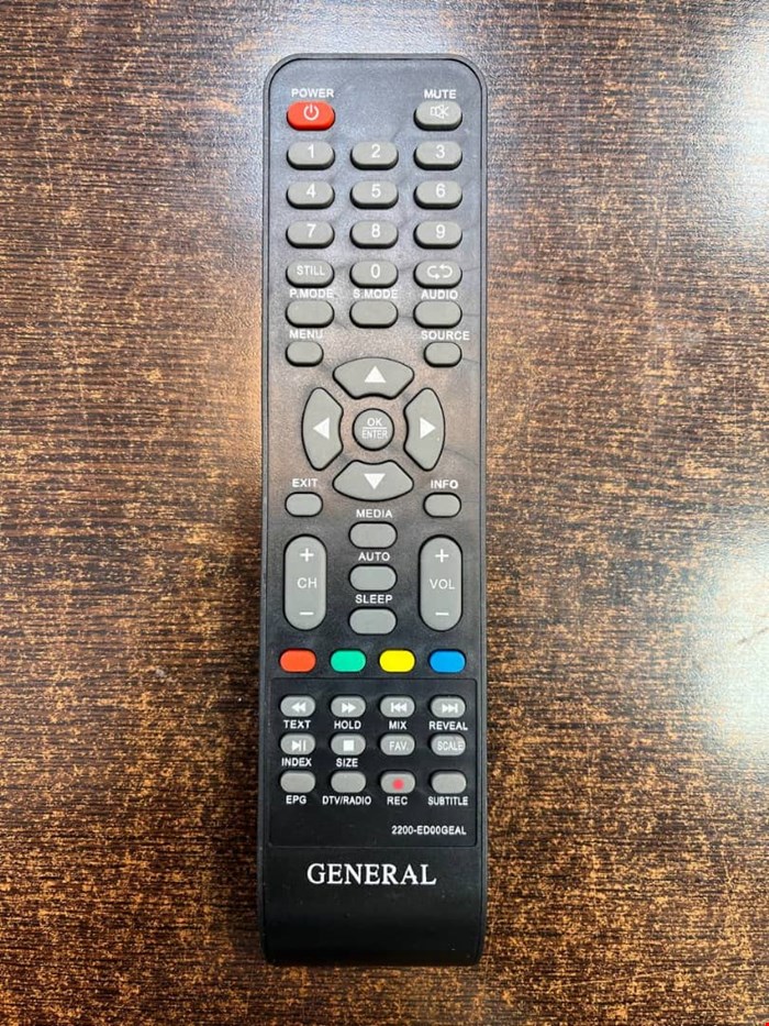 کنترل اصل شرکتی تلویزیون و ال ای دی جنرال GENERAL 2200