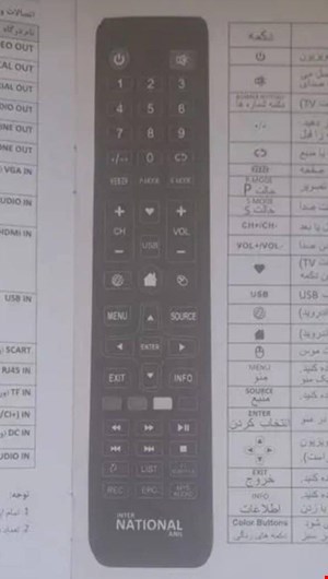 کنترل جایگزین ال ای دی نایاب ناسیونال بلند قلب دار                  کنترل (جایگزین) ست شده با کنترل اصلی اگهی ارسال میشه. 