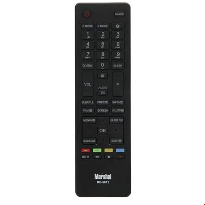 کنترل جایگزین تلویزیون نایاب مارشال 5011               باتوجه ب نبود کنترل موردنظر در بازار ،کنترل (جایگزین) ست شده با کنترل اصلی اگهی ارسال میشه.              