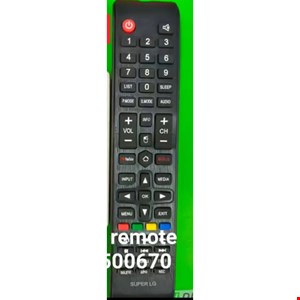 کنترل جایگزین ال ای دی نایاب سوپر الجی SUPER LG            باتوجه ب نبود کنترل موردنظر در بازار، کنترل (جایگزین) ست شده با کنترل اصلی اگهی ارسال میشه.              