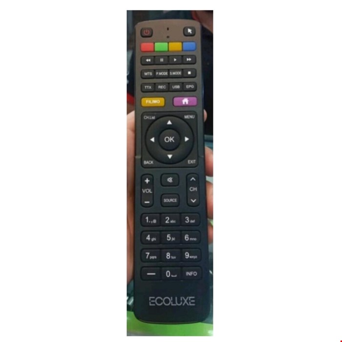 کنترل اصلی و فابریکی تلویزیون و ال ای دی اکولوکس فیلیمودار ECOLUX