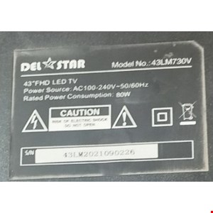 کنترل اصل شرکتی تلویزیون و ال ای دی دل استار 43LM730V