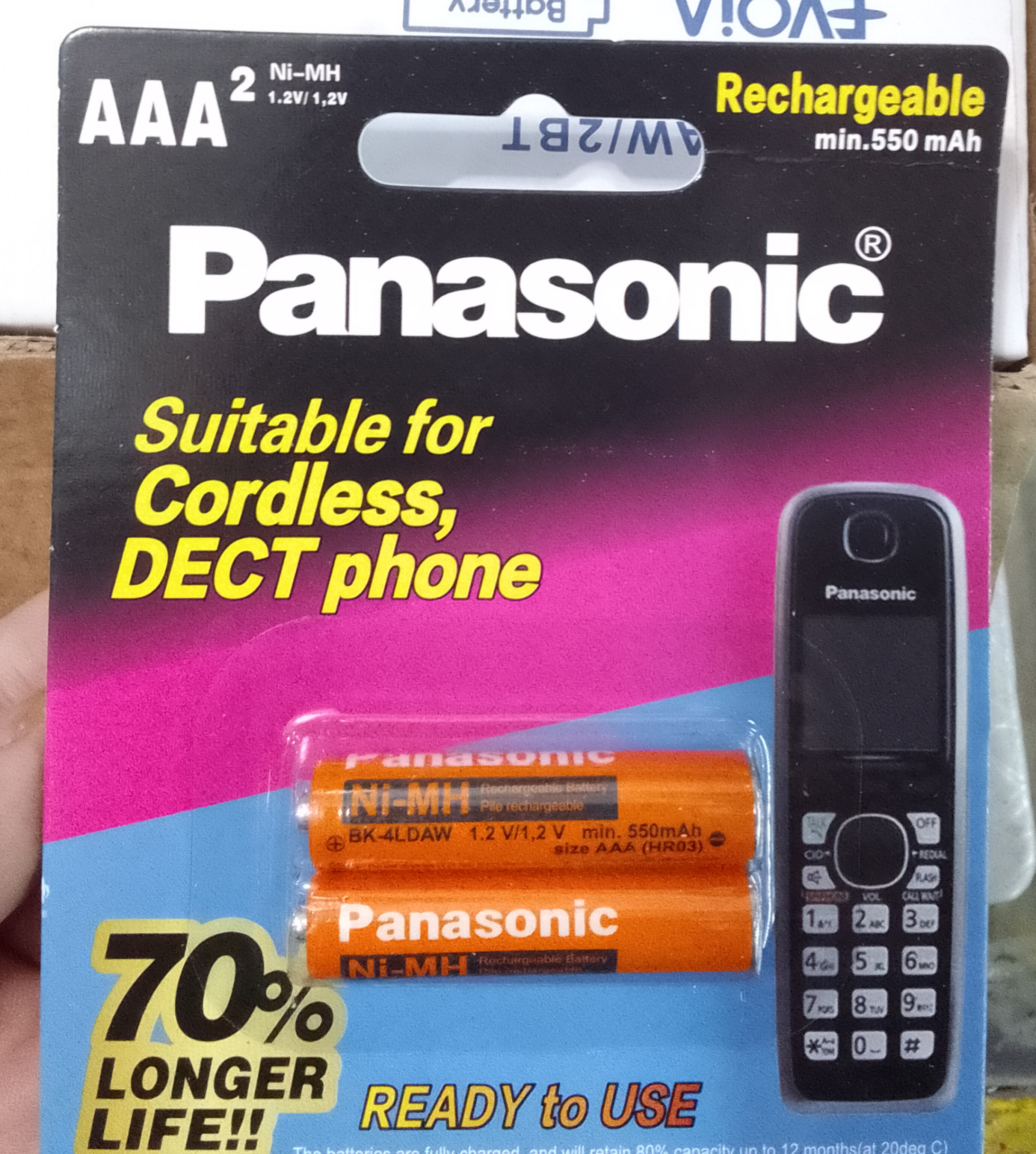 مخصوص تلفن‌های بی سیم پاناسونیک و شرکتی Panasonic AAA 550MR DR